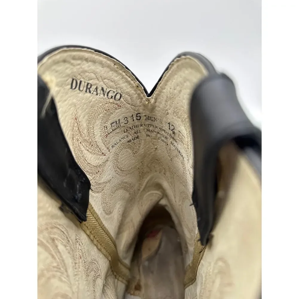 Durango‎ Black & Dark Brown With Red stitch LEM315 12EE Mens